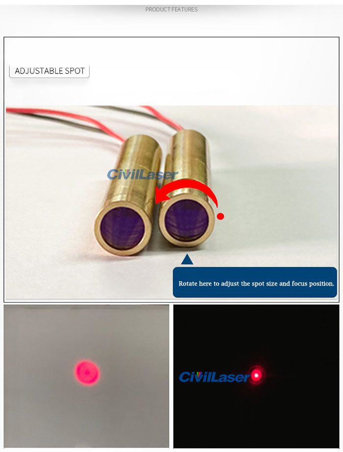 Ultra-small Spot laser module